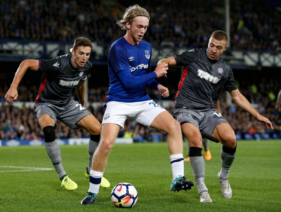  Tom Davies is tipped to hold his own in midfield for ambitious Everton this season