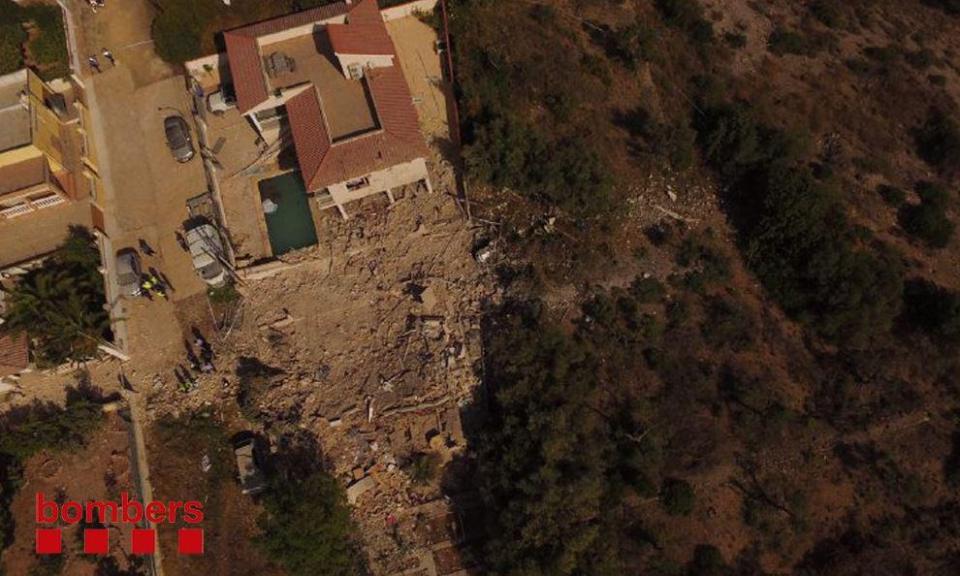  An aerial view shows the extent of the devastation