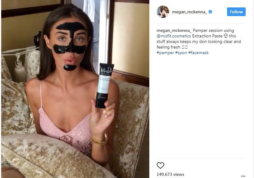  Stars like Megan frequently promotes products online