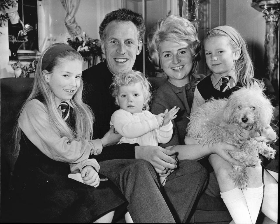  Bruce Forsyth and Penny with their children Deborah, nine, Laura, one, and Julie, six