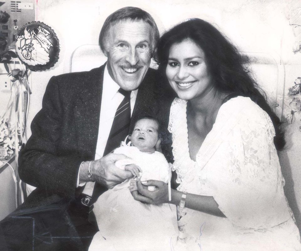  Bruce Forsyth with wife Wilnelia and their baby son Jonathan Joseph Enrique