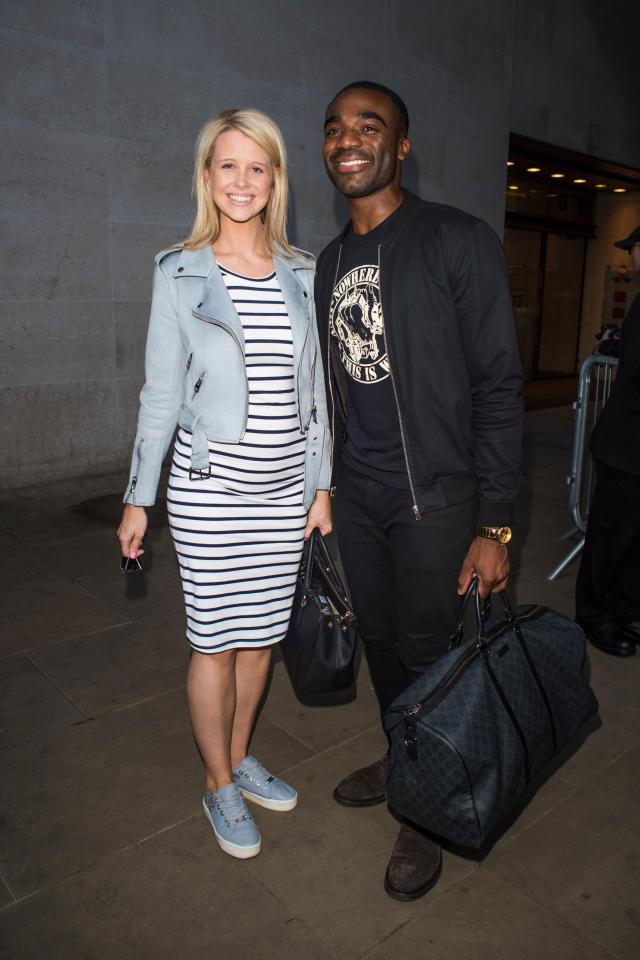  The couple looked happy and relaxed as they headed into the BBC