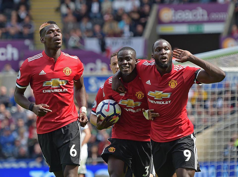  Eric Bailly scored the first goal for Manchester United against Swansea