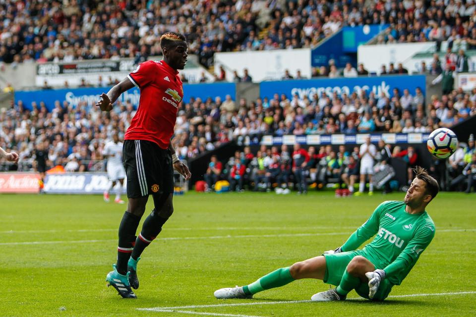  Pogba bagged a goal of his own with a neat finish