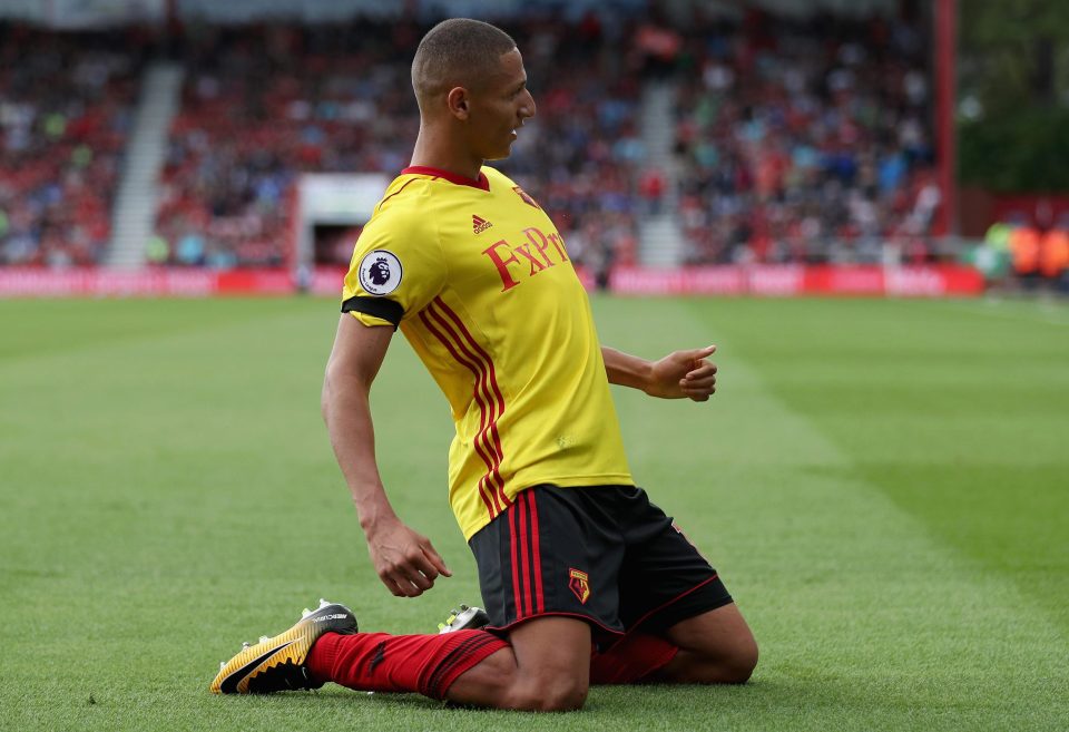  Brazilian attacker Richarlison looks to be the main support for striker Andre Gray