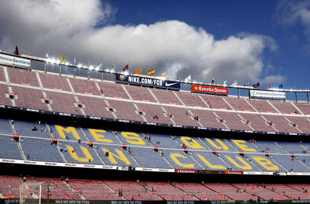 Scenes at the Nou Camp ahead of the Barcelona-Real Betis clash