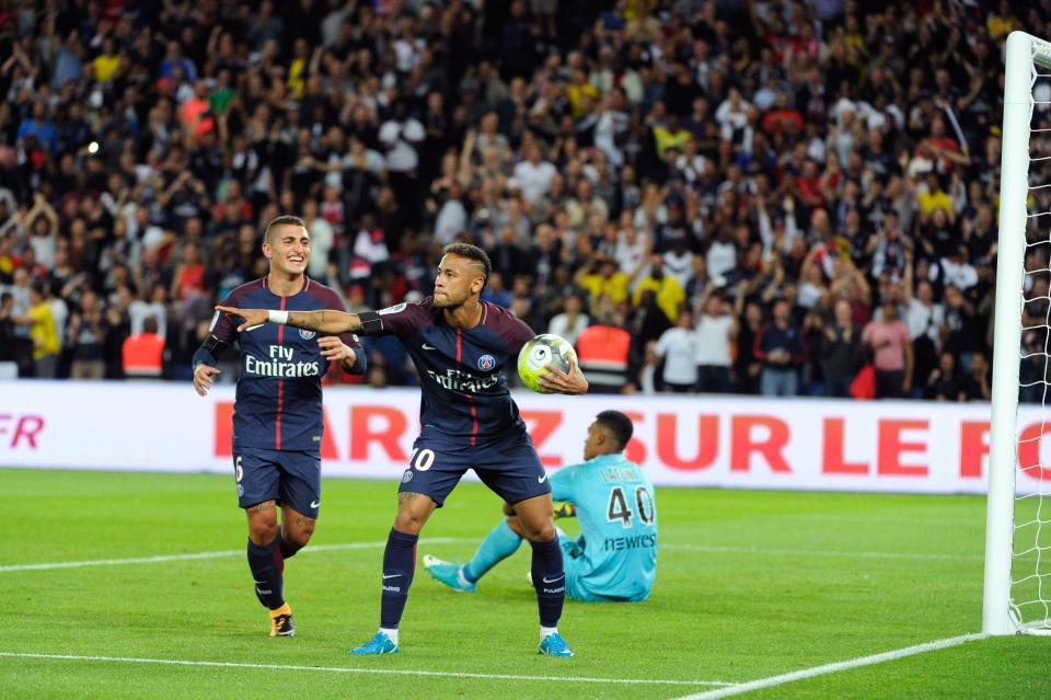  Neymar added to his PSG tally by netting twice in the 6-2 victory over Toulouse on Sunday