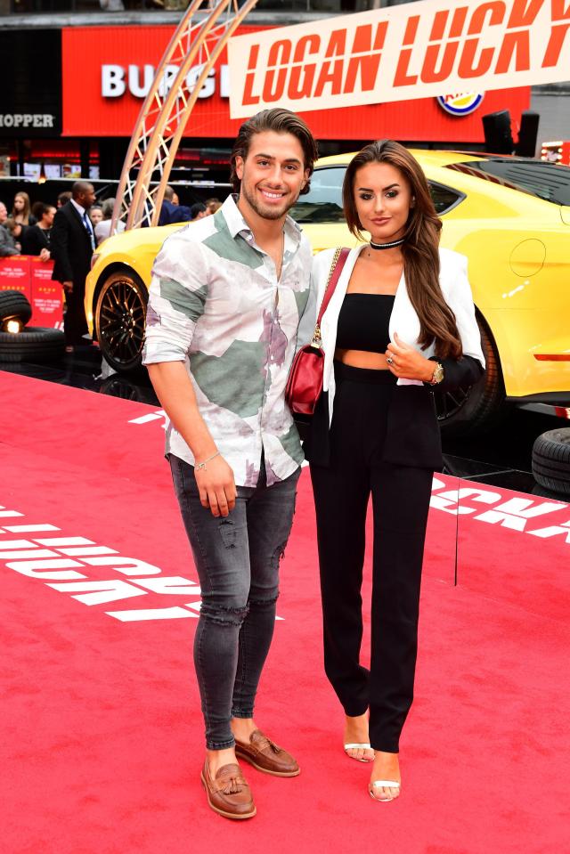  Kem Cetinay and Amber Davies at the premiere of Logan Lucky