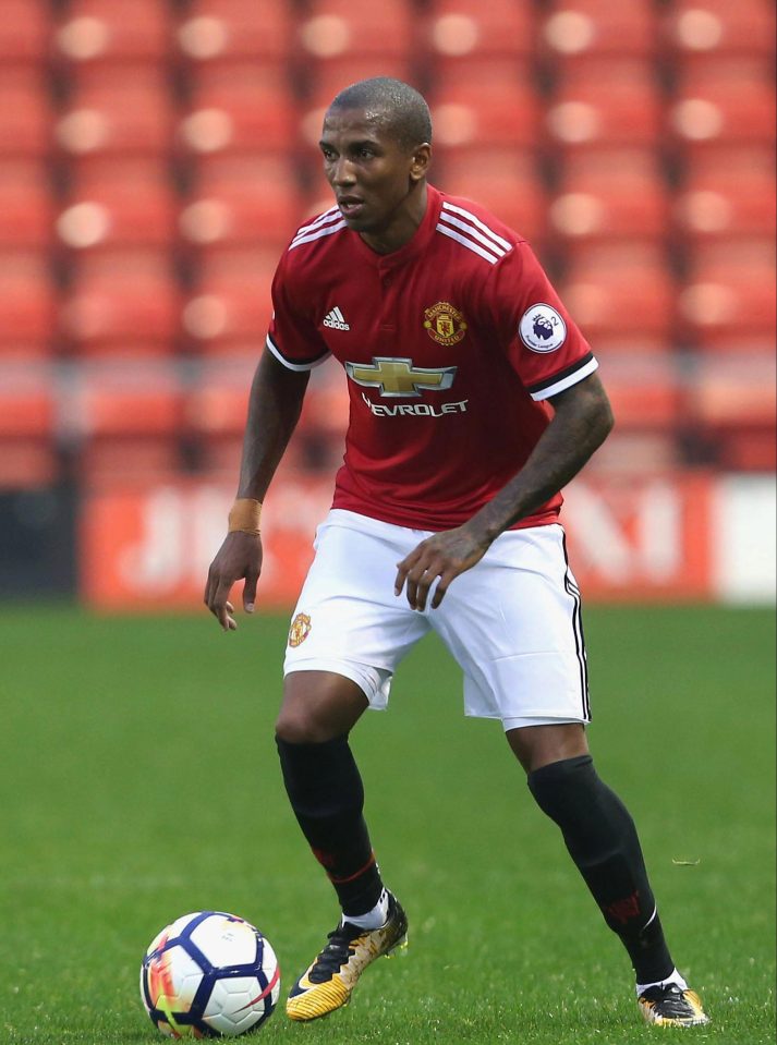  Ashley Young has returned to the pitch after undergoing surgery