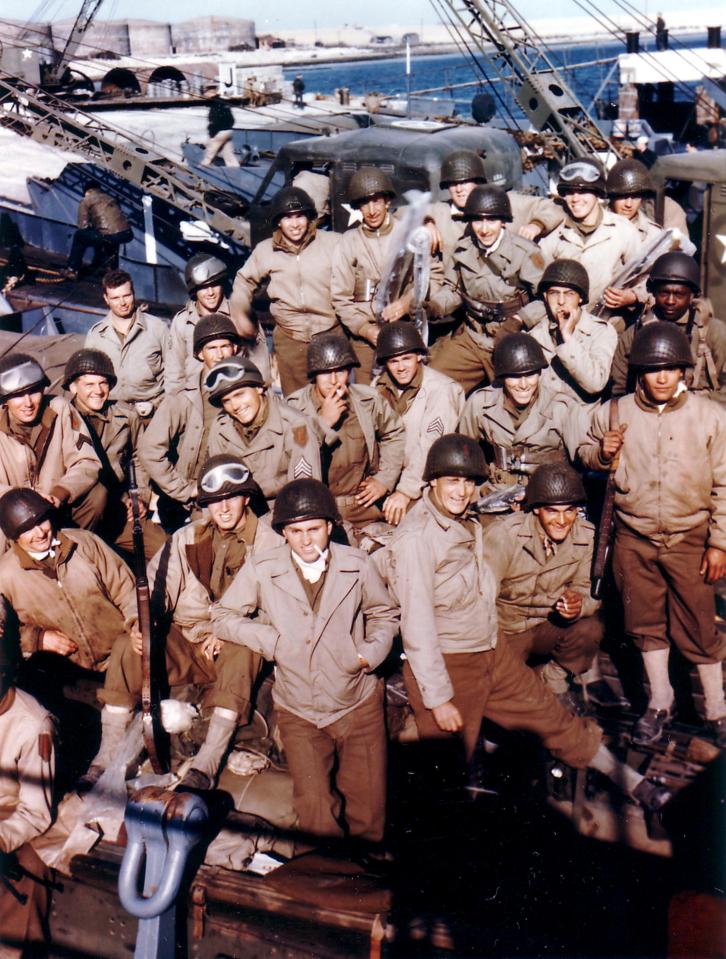  American troops from the 1st Division were among over 132,000 troops who landed on the beaches of Normandy on D-Day