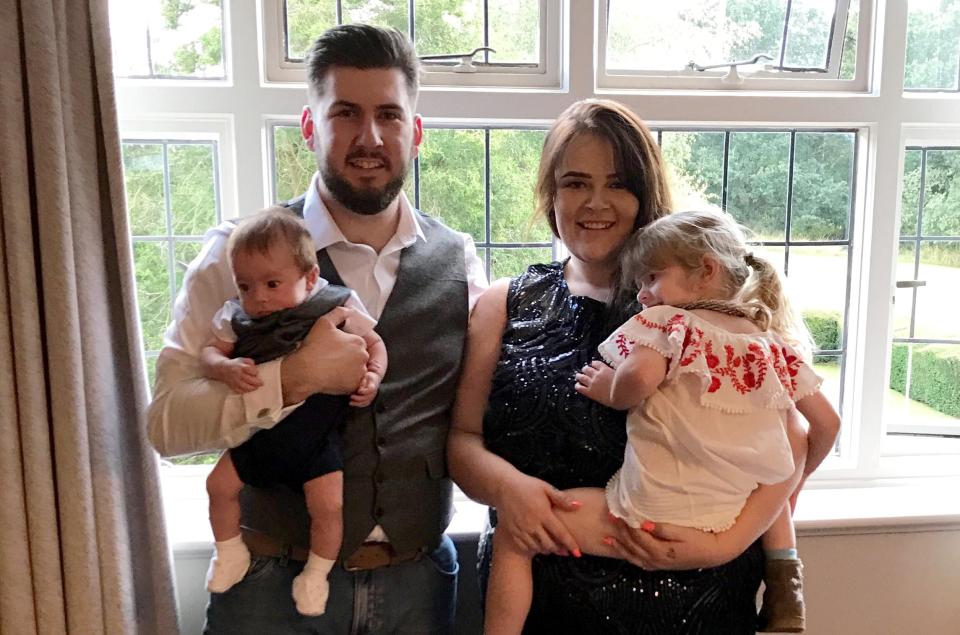 Jemma Haig, and her fiancé Murray McKirdy, pictured with Thomas and their daughter Abigail, were forced to sacrifice their conjoined twins to save Thomas's life