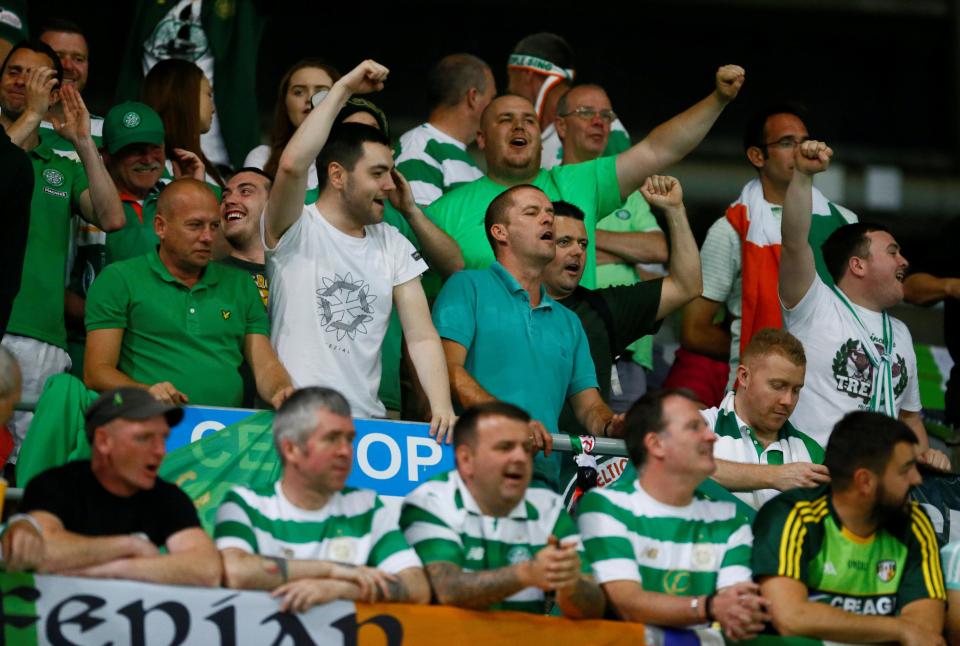  The Hoops were roared on by dedicated fans in Kazakhstan