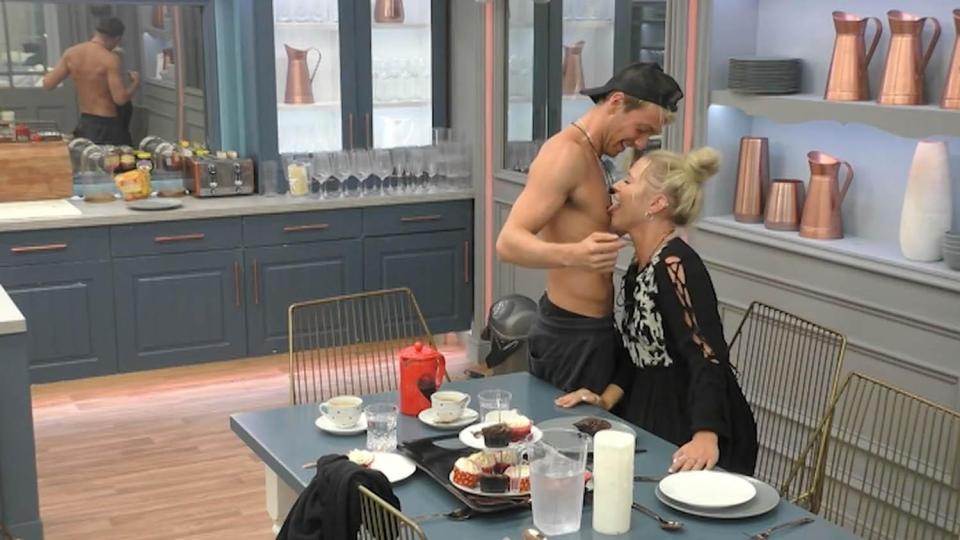  Sam and X Factor star Amelia Lily flirted up a storm in the CBB house