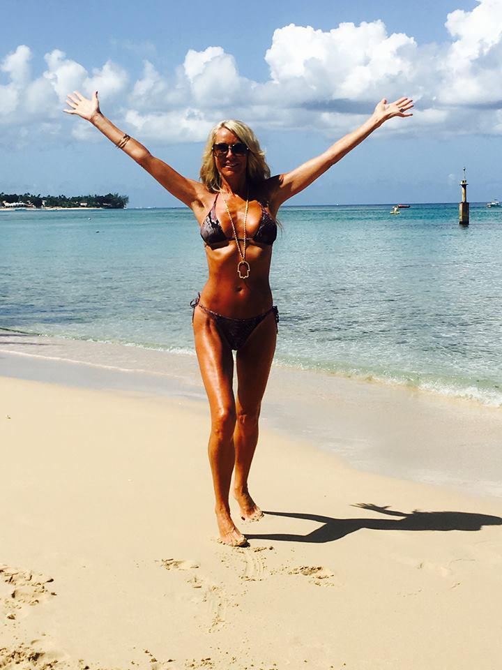  Celia Sawyer posing for a Facebook snap whilst on holiday