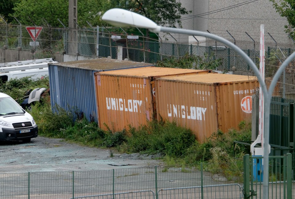 The remains of the car Diana and Dodi were in when police said the car was destroyed have been kept in these shipping containers