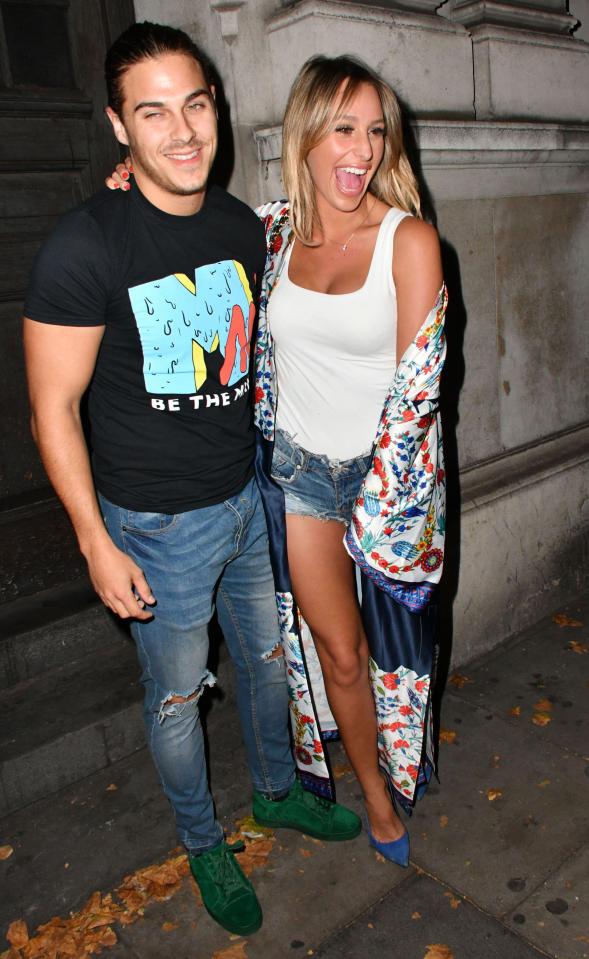  She arrived with Towie beau Chris Clark