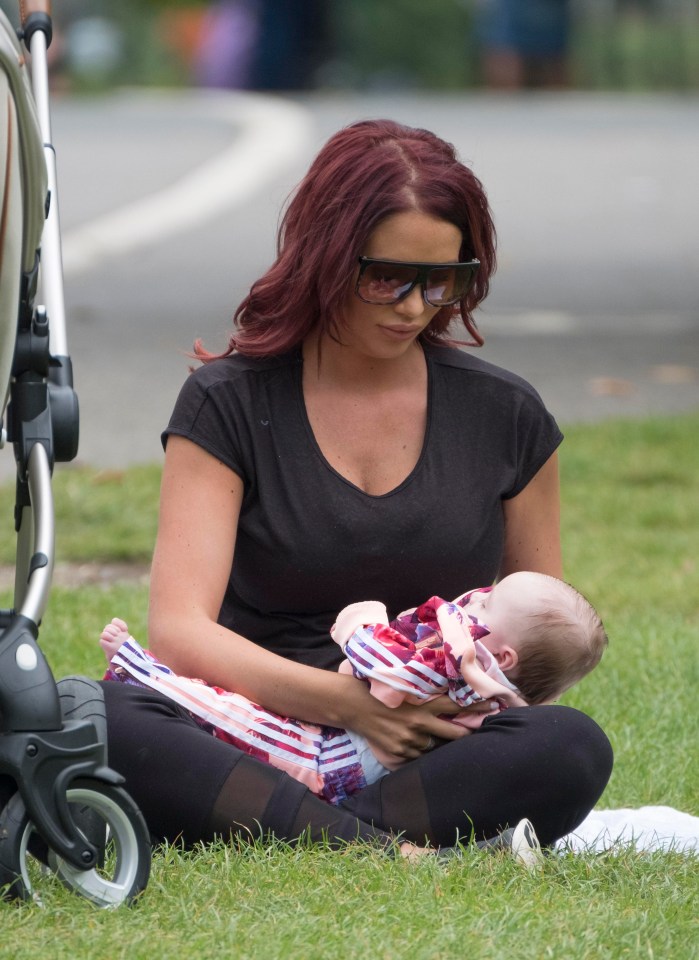 Amy Child’s has been spotted enjoying some family time with her little girl