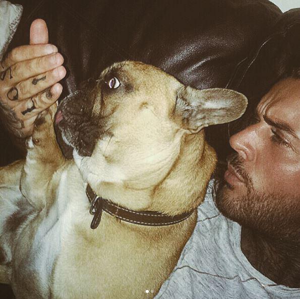  Pete Wicks and his beloved dog Ernest who he lost last year