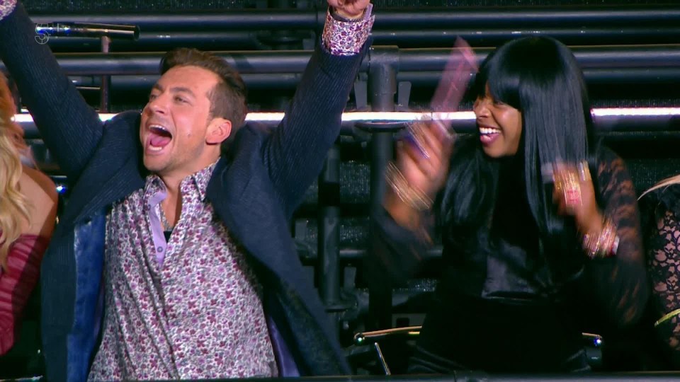 While Paul Danan and Sandi Bogle went wild as the cameras panned onto them