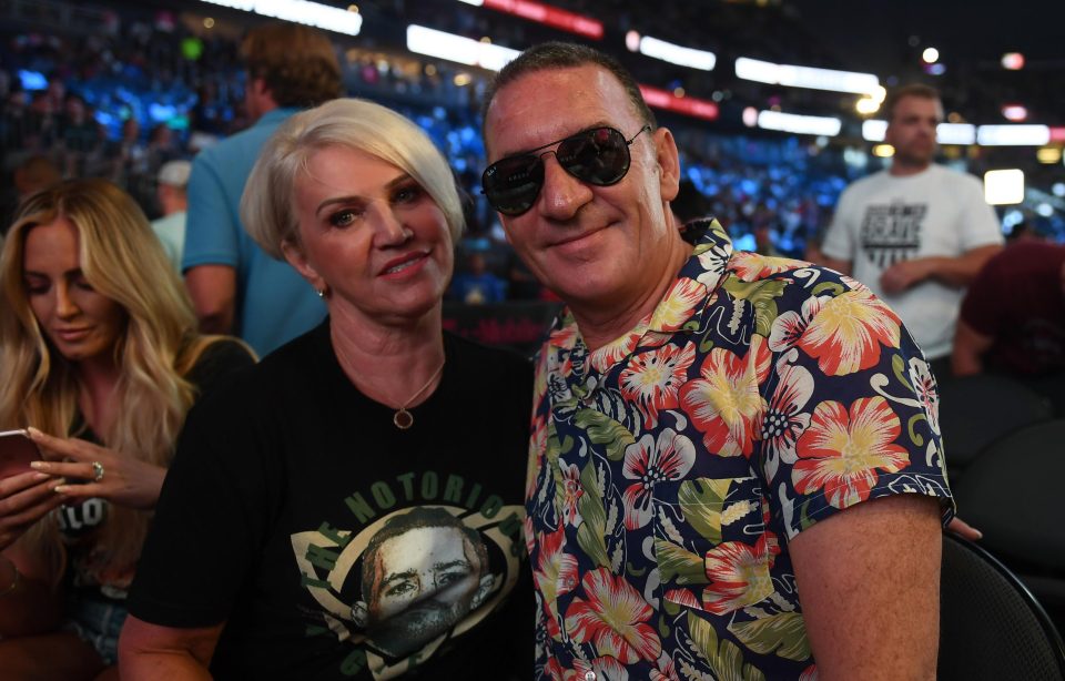  Conor McGregor's parents Tony and Margaret in the arena for the weigh-in