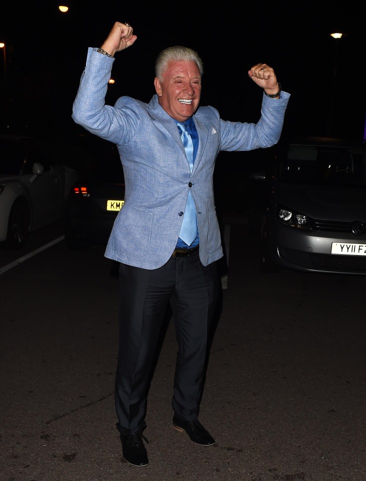 Most Haunted star Derek Acorah struck a strongman pose at the bash