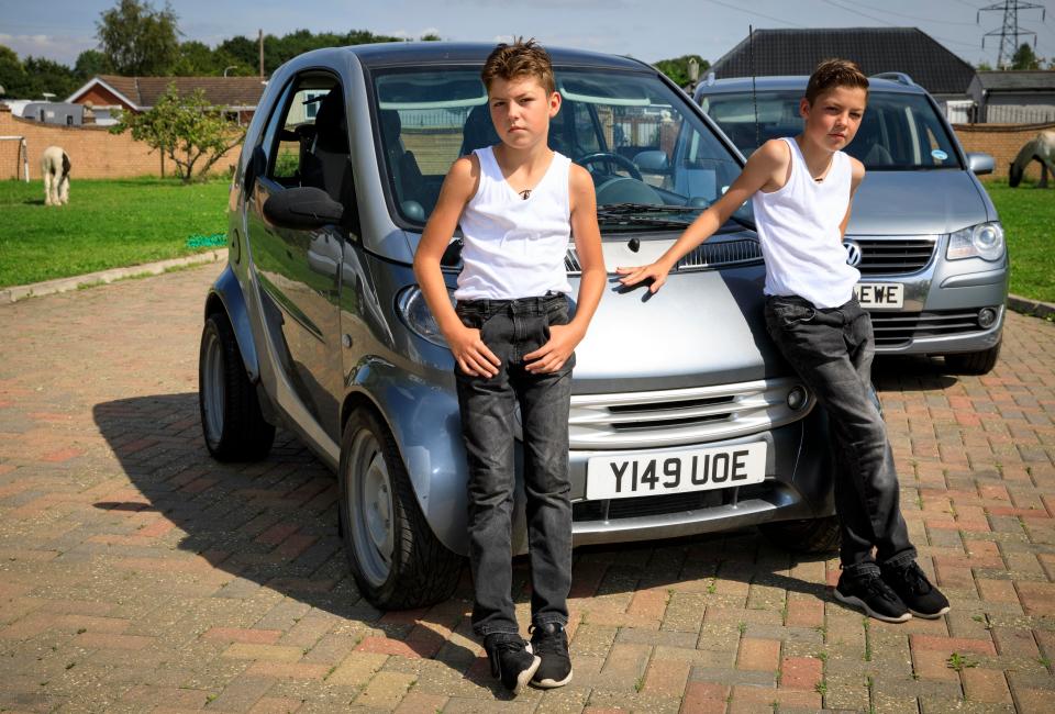  The twins have honed their driving skills already, despite being just 11.