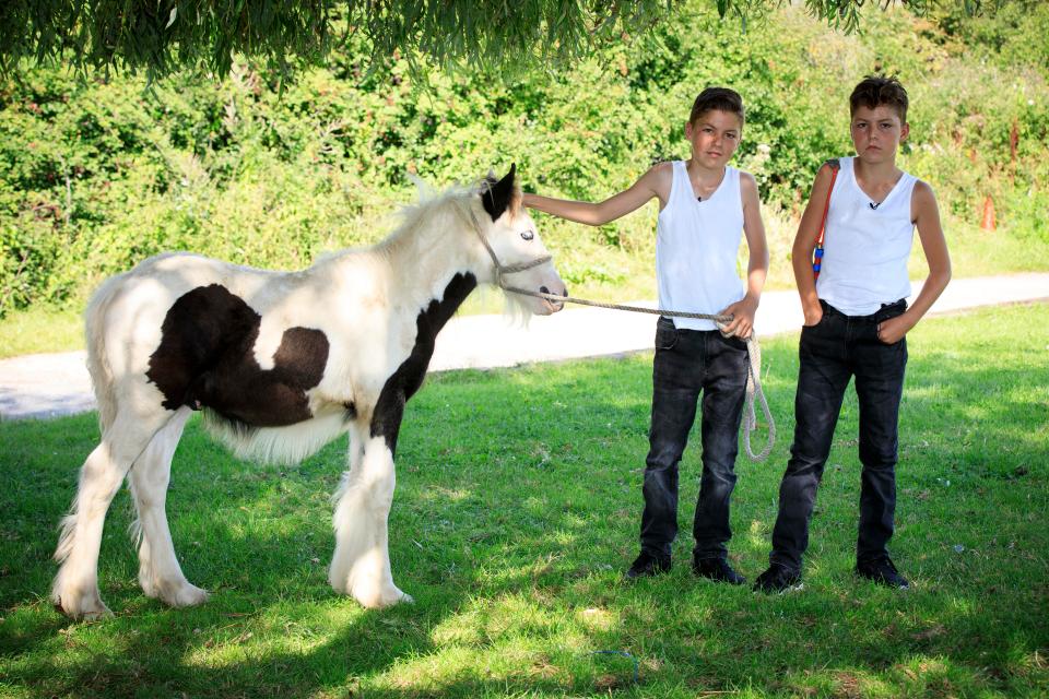  Johnny and Abraham with Elvis, a six-month-old foal that they will break in