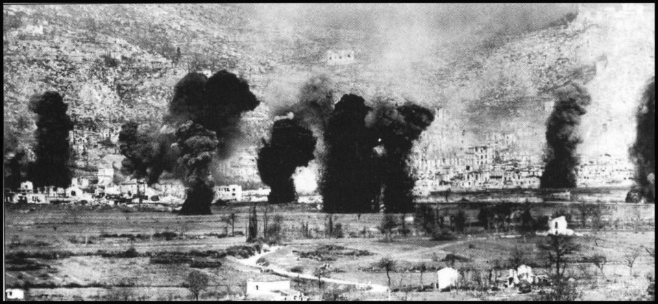  The Cassino furnace. The destruction of the town as recorded by an Allied camera, 15 March 1944