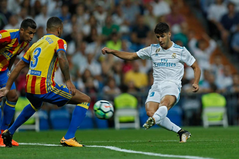  Real Madrid star Marco Asensio opened the scoring with a sublime finish