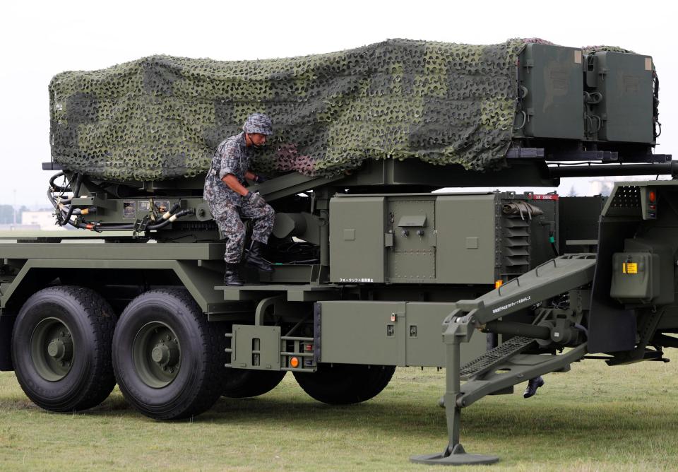  Troops could be seen taking part in a drill at US Air Force Yokota Air Base in Fussa on the outskirts of Tokyo