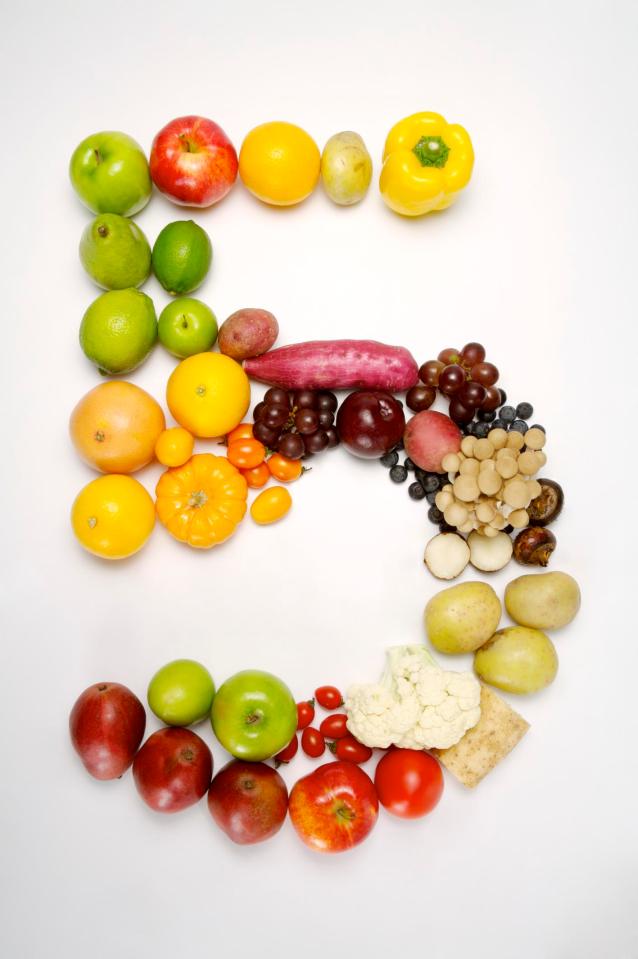  The advice has been for people to aim for five portions of fruit and veg each day