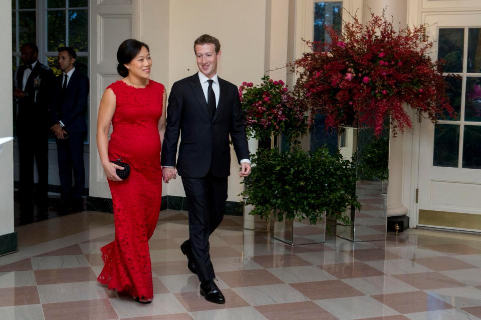  Mark Zuckerberg and his wife Priscilla Chan