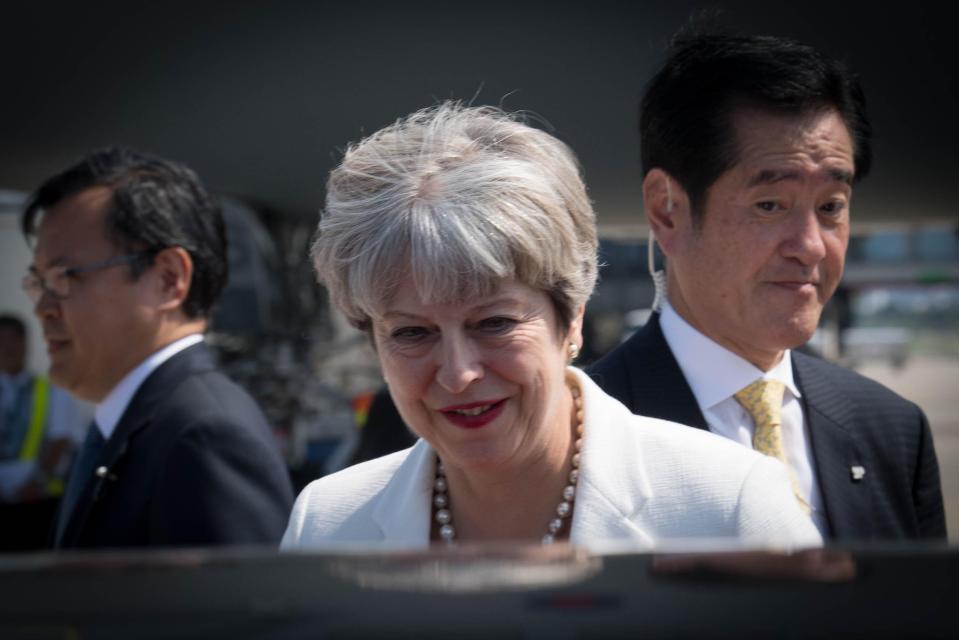  Theresa May arrived in Japan early this morning