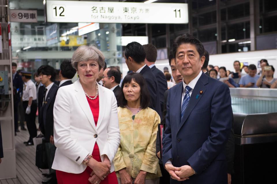  Mrs May made the remarks on a trip to Japan