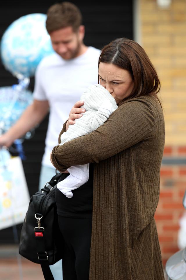  Chanelle Hayes tenderly planted a kiss on her son's head as she arrived home from the hospital