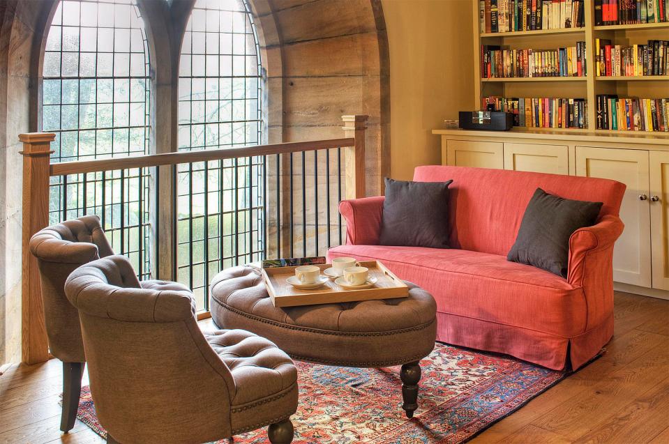  A sitting room has been formed from the original altar area