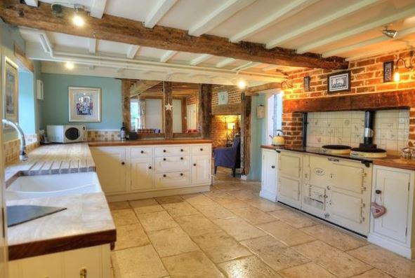  As well as having six bedrooms, the country house also boasts a huge kitchen