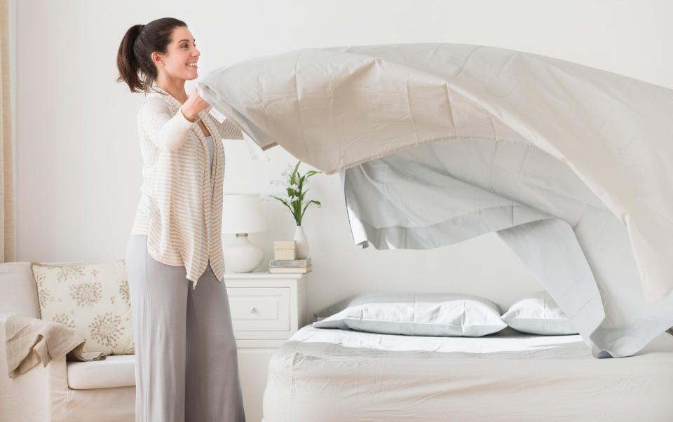  Regularly cleaning your sheets can help you stop snoring by minimising the dust that can block your airways