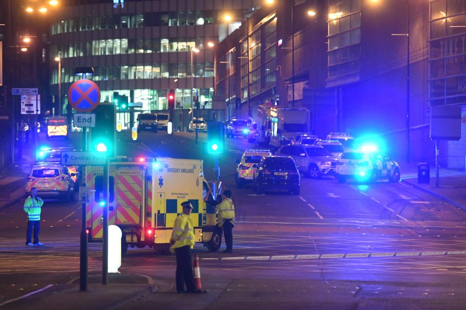 Emergency services at the Manchester Arena terror attack