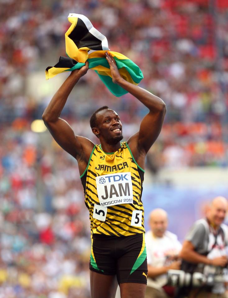  Usain Bolt races in 100m heat following the opening ceremony