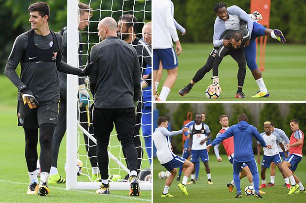 The Chelsea side prepare for Burnley on Saturday