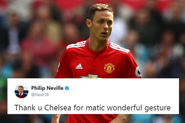 Phil Neville thanks Chelsea for star signing Nemanja Matic