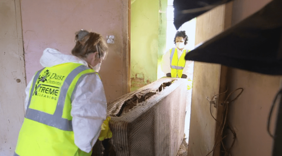  The entire contents of the house had to be stripped out before any cleaning could be done