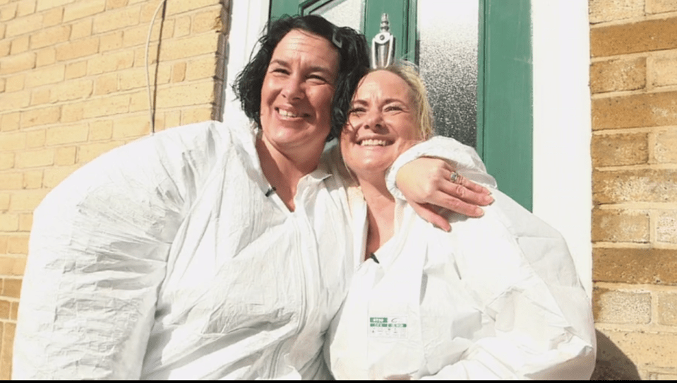  Angela and Yvonne were delighted to be done with the monster four-day cleaning job