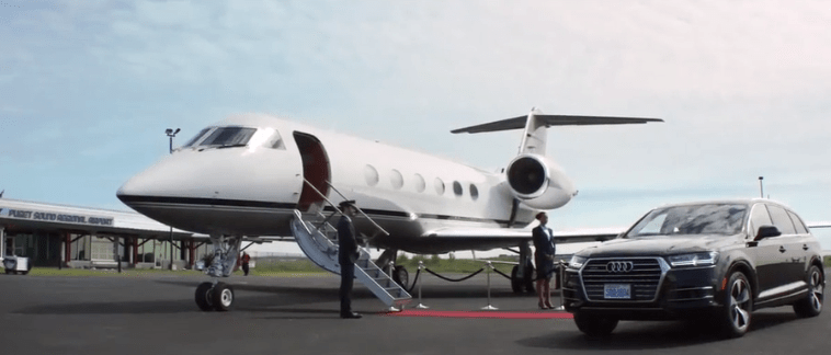  The pair jet off on their honeymoon on a private carrier