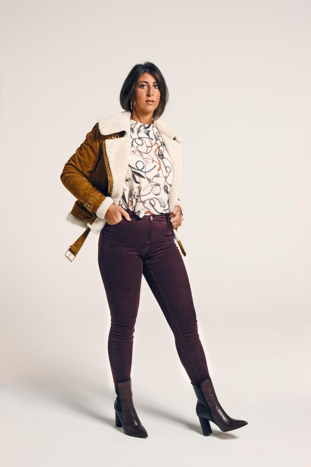  Jacket, £49.99, Zara; top, £25, Nastygal.com; trousers, £45, Oasis; boots, £180, KG by Kurt Geiger