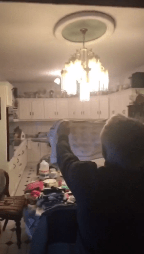  Tadhg Fleming filmed the hilarious moment his dad Derry tried to get a bat out of their kitchen