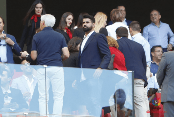  Diego Costa was in the stands for La Liga clash