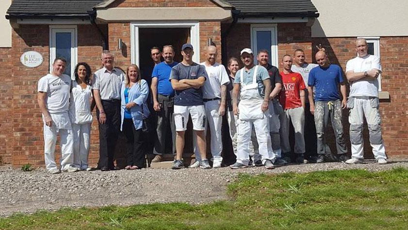  Lyn Rigby with some of the selfless volunteers who helped create her refuge for bereaved families of servicemen an veterans