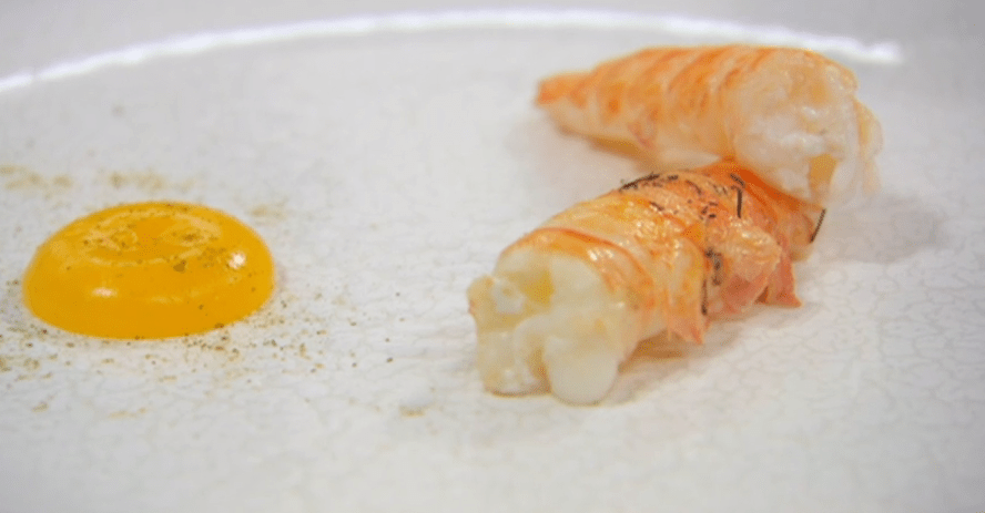  Seaweed custard was served with langoustines on Masterchef tonight